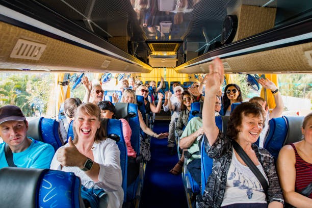 Passengers on coach